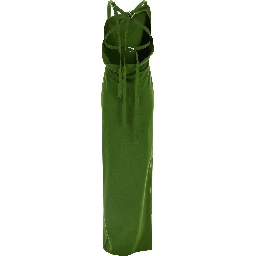Bicolor Viscose Long Dress