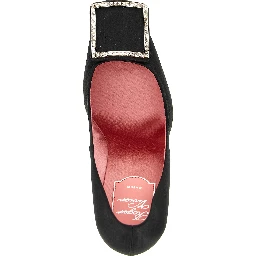 Black Viscose High Heel Pumps