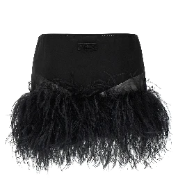 Black Polyester Long Skirt