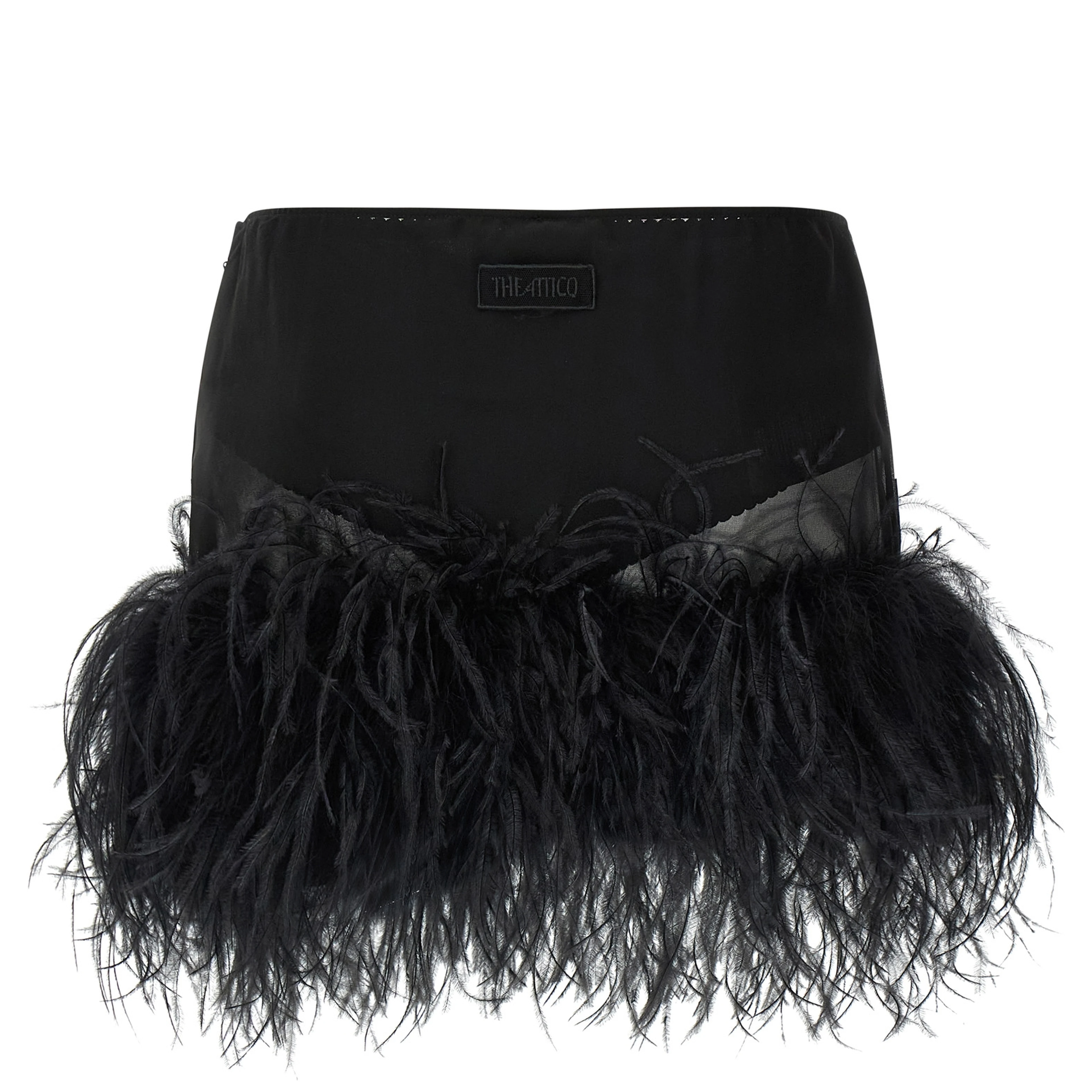 Black Polyester Long Skirt