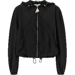 Black Polyester Bomber