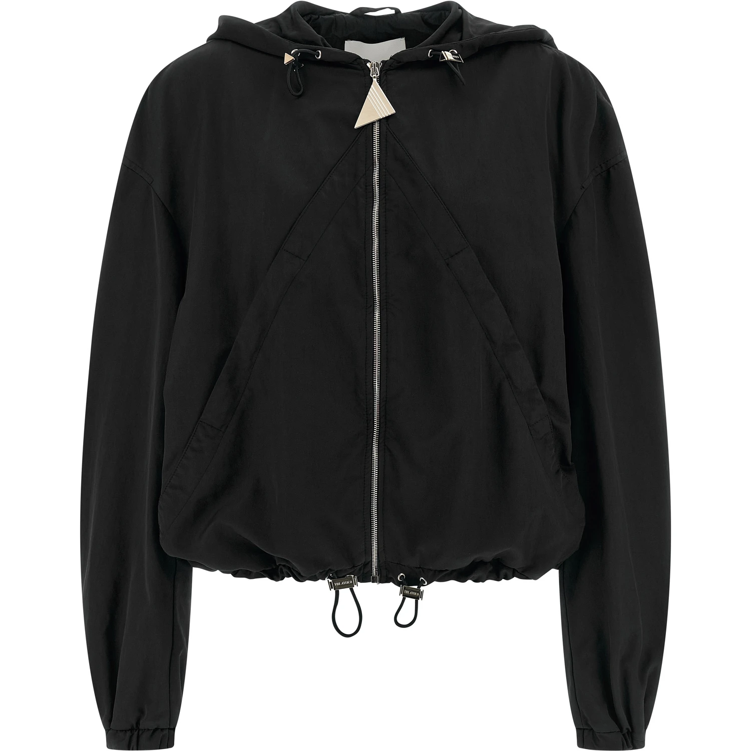 Black Polyester Bomber