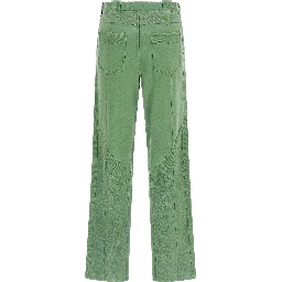 Bicolor Cotton Casual Pants
