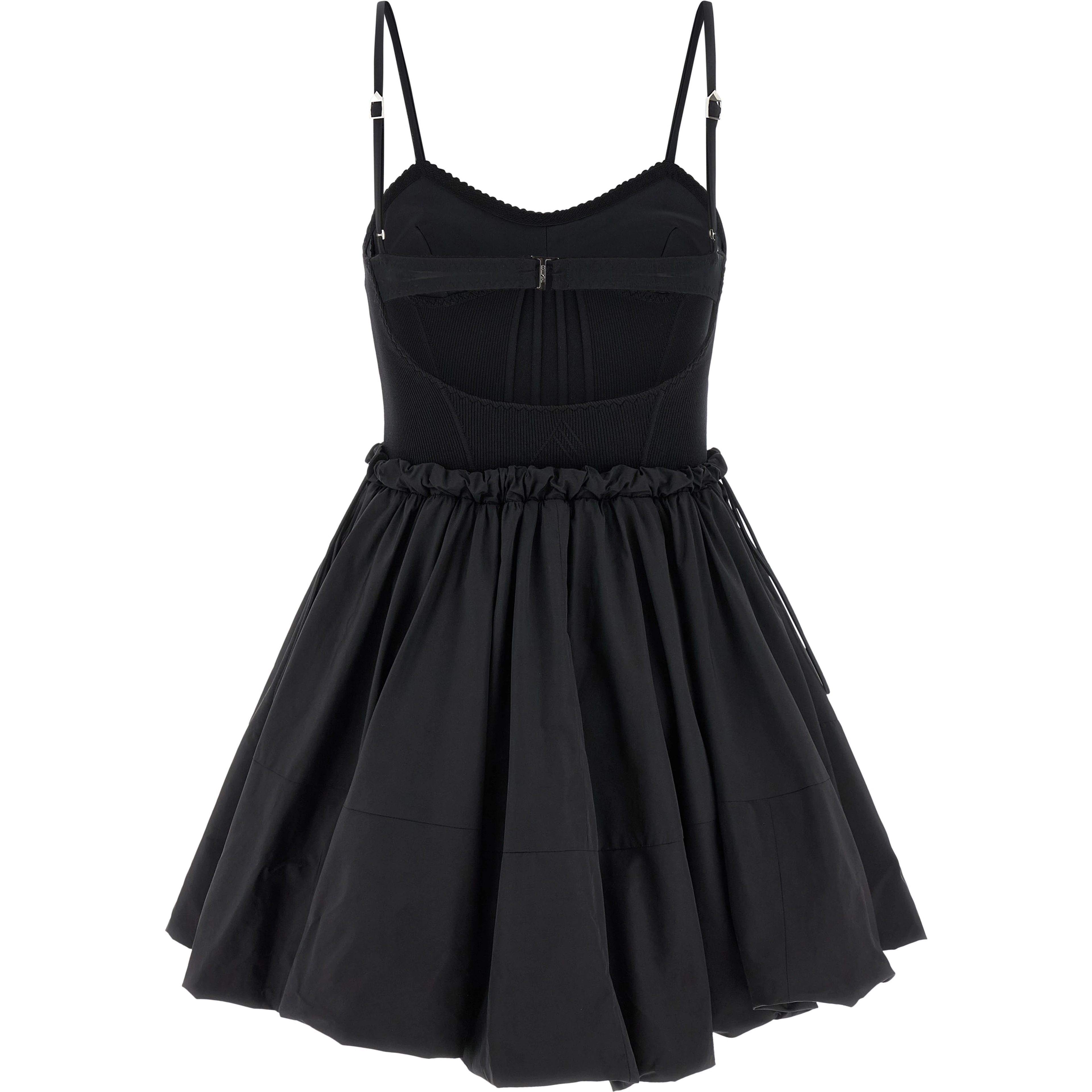 Black Polyamide Short Dress