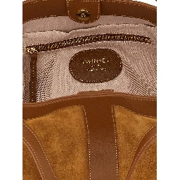 Brown Polyethylene Shoulder Bag