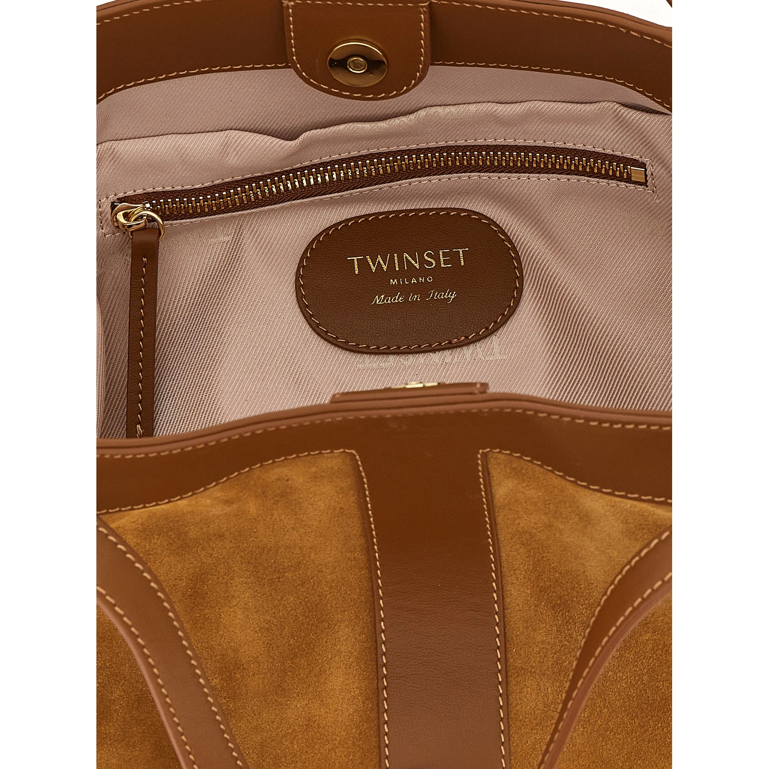 Brown Polyethylene Shoulder Bag