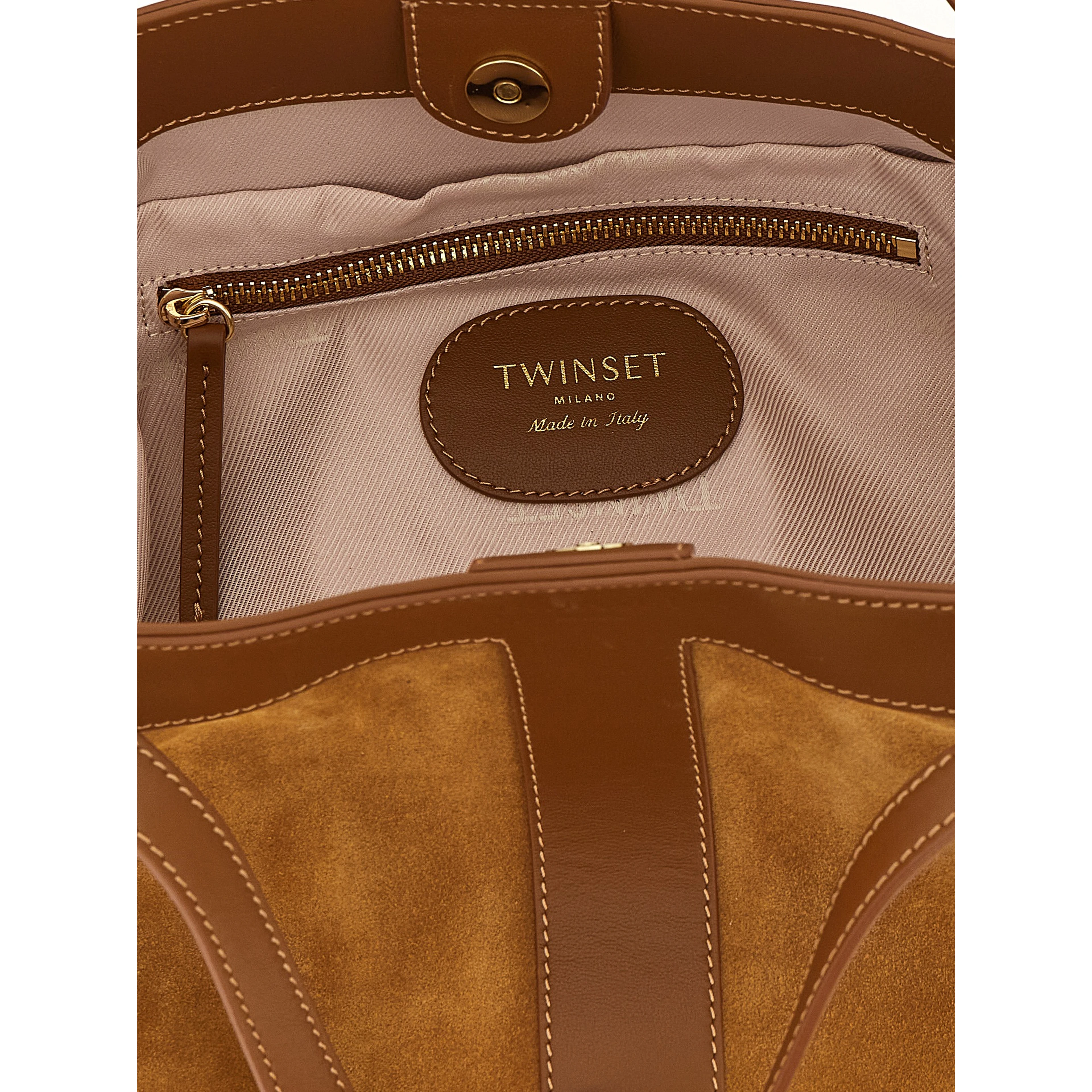 Brown Polyethylene Shoulder Bag