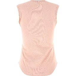 Multicolor Cotton Sleeveles T-Shirt