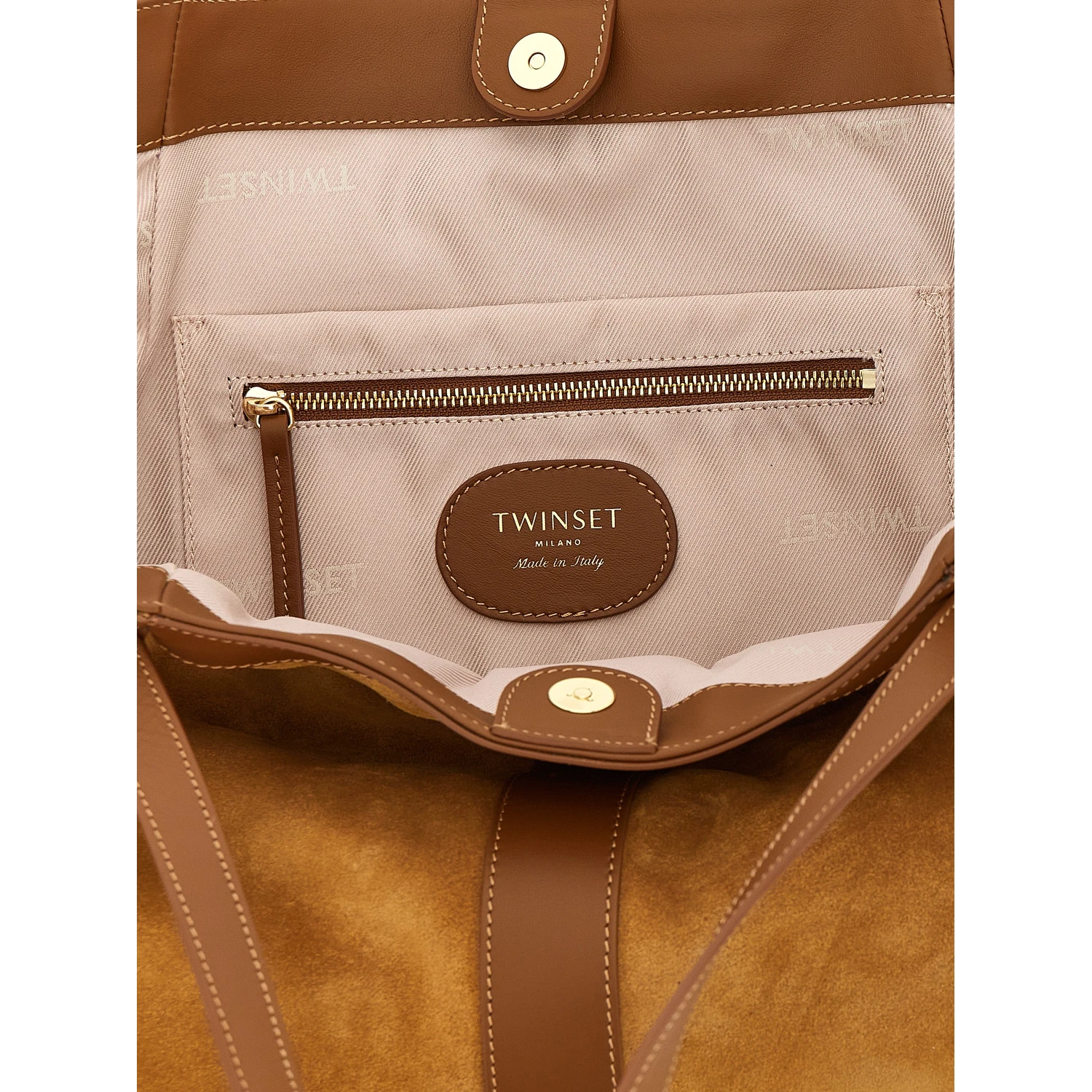 Brown Polyethylene Tote Bag