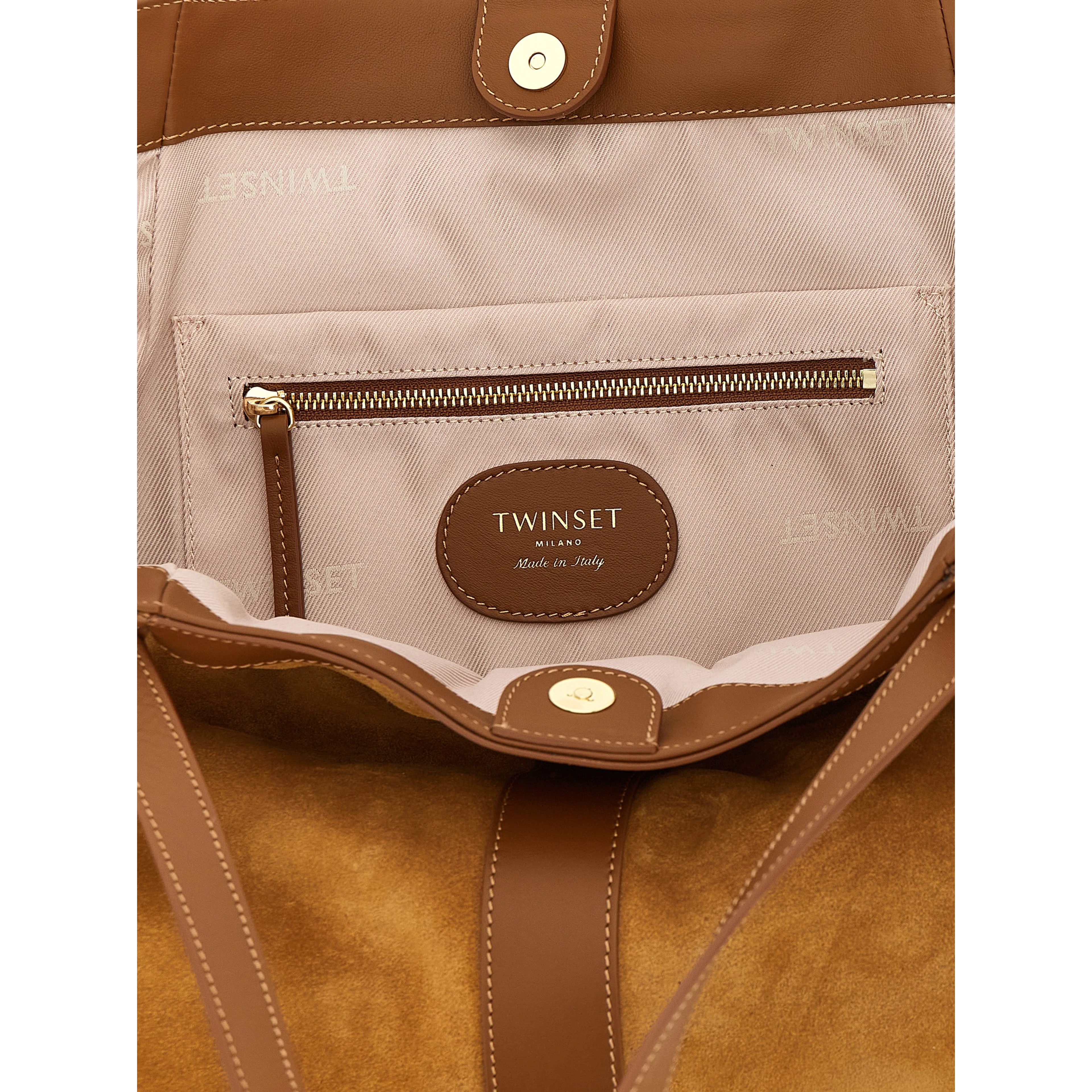 Brown Polyethylene Tote Bag