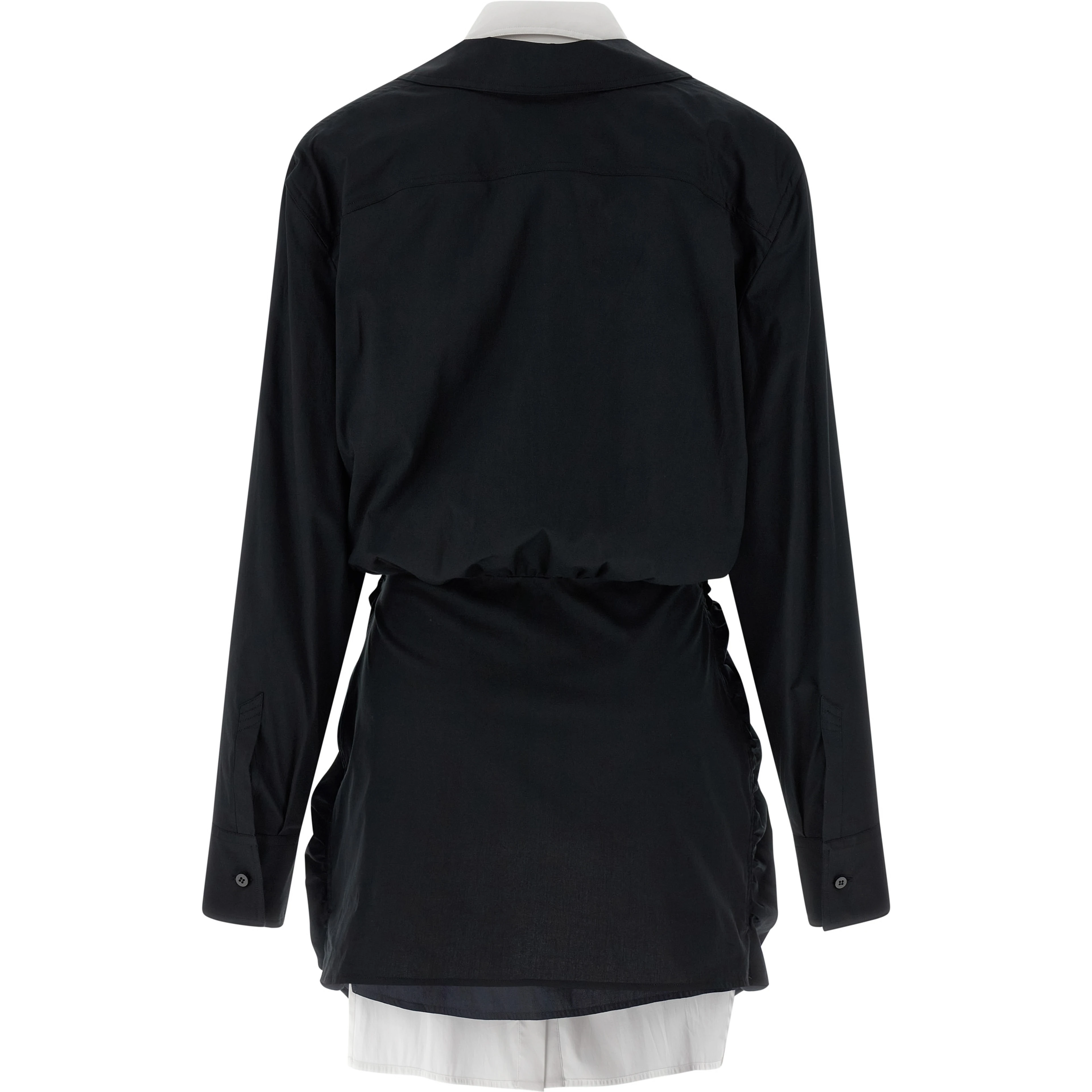 Bicolor Cotton Short Dress