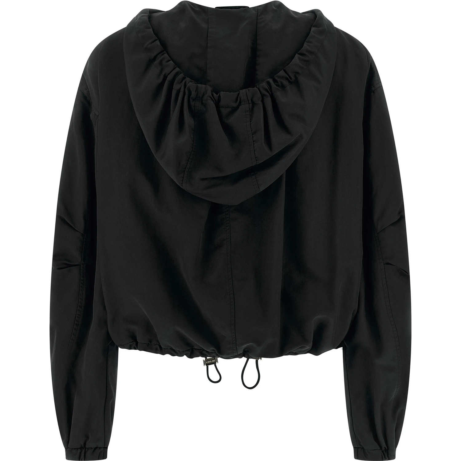 Black Polyester Bomber