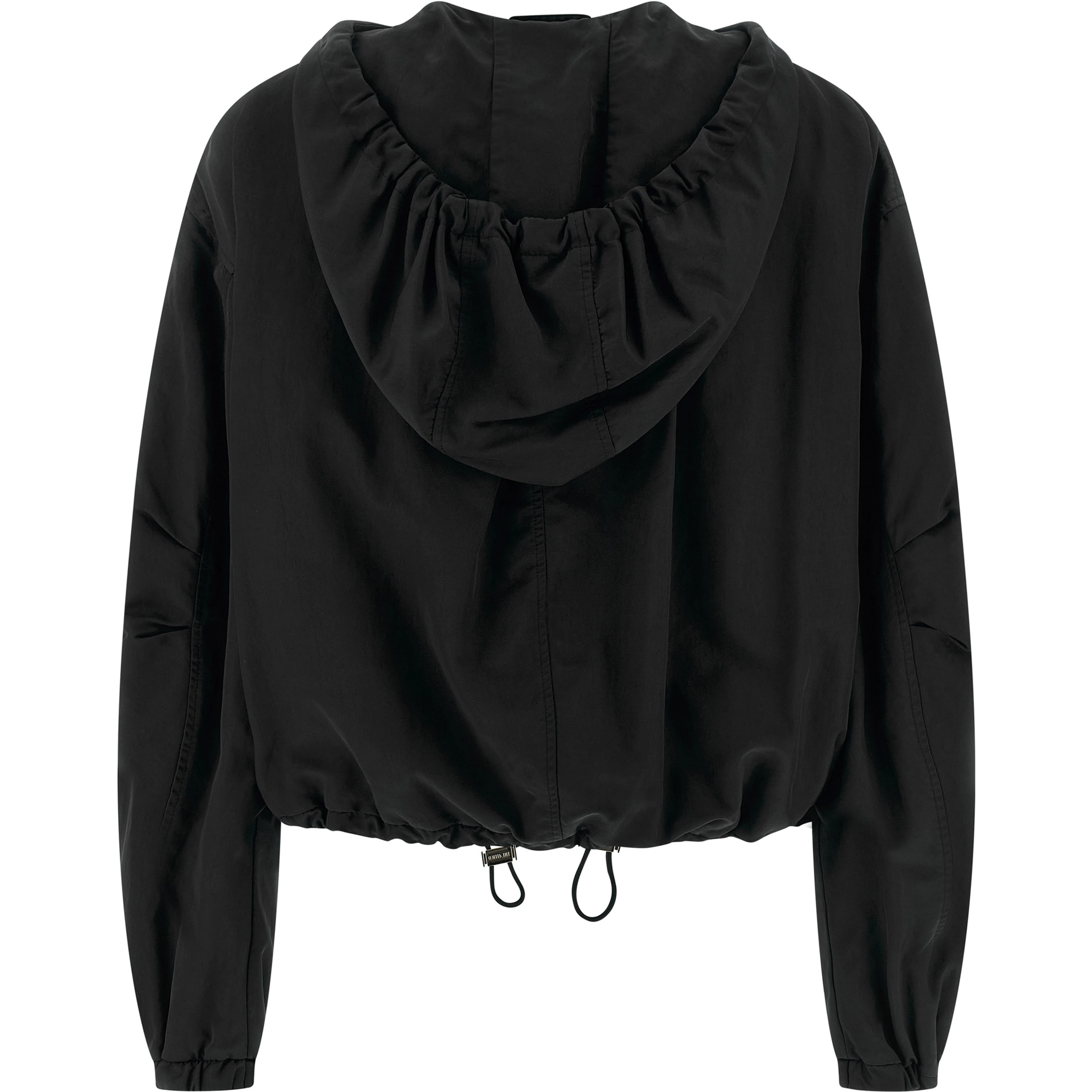 Black Polyester Bomber