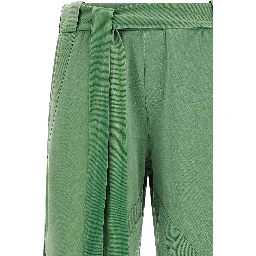 Bicolor Cotton Casual Pants