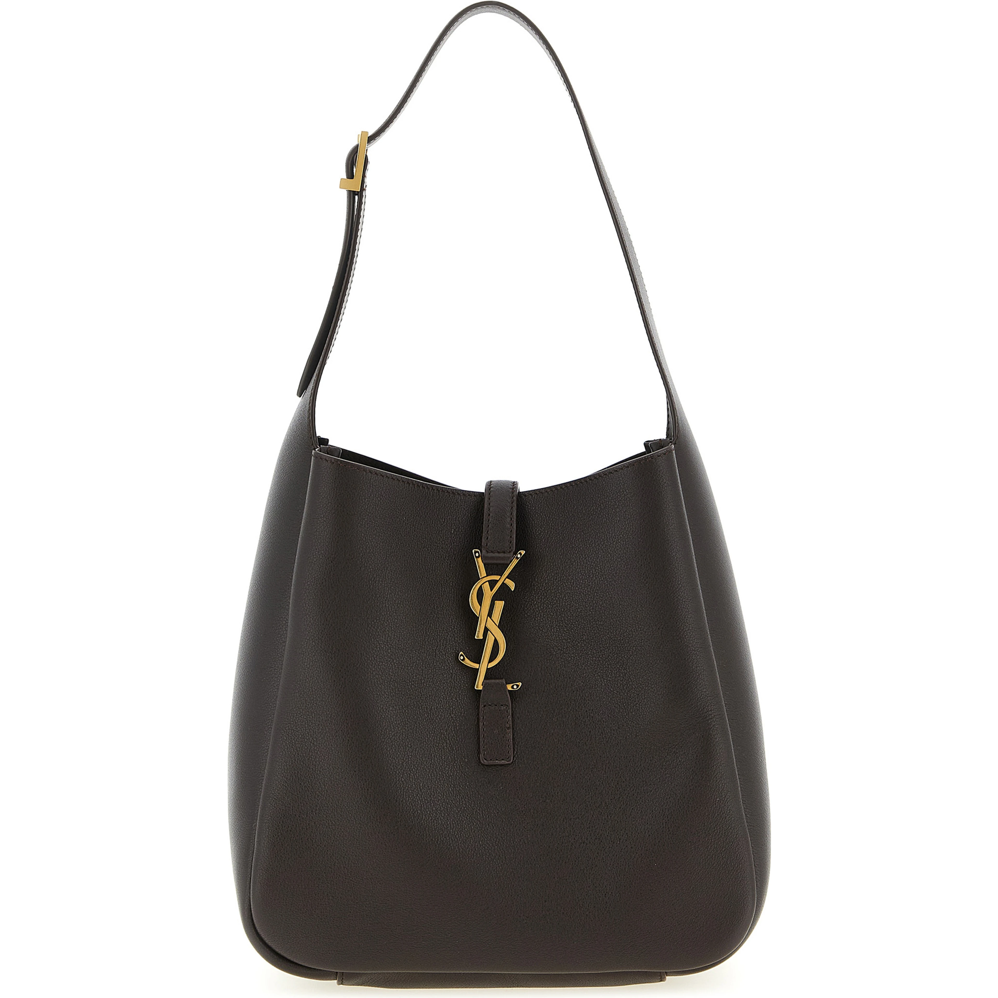 Brown Calfskin Shoulder Bag