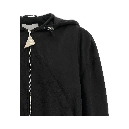 Black Polyester Bomber