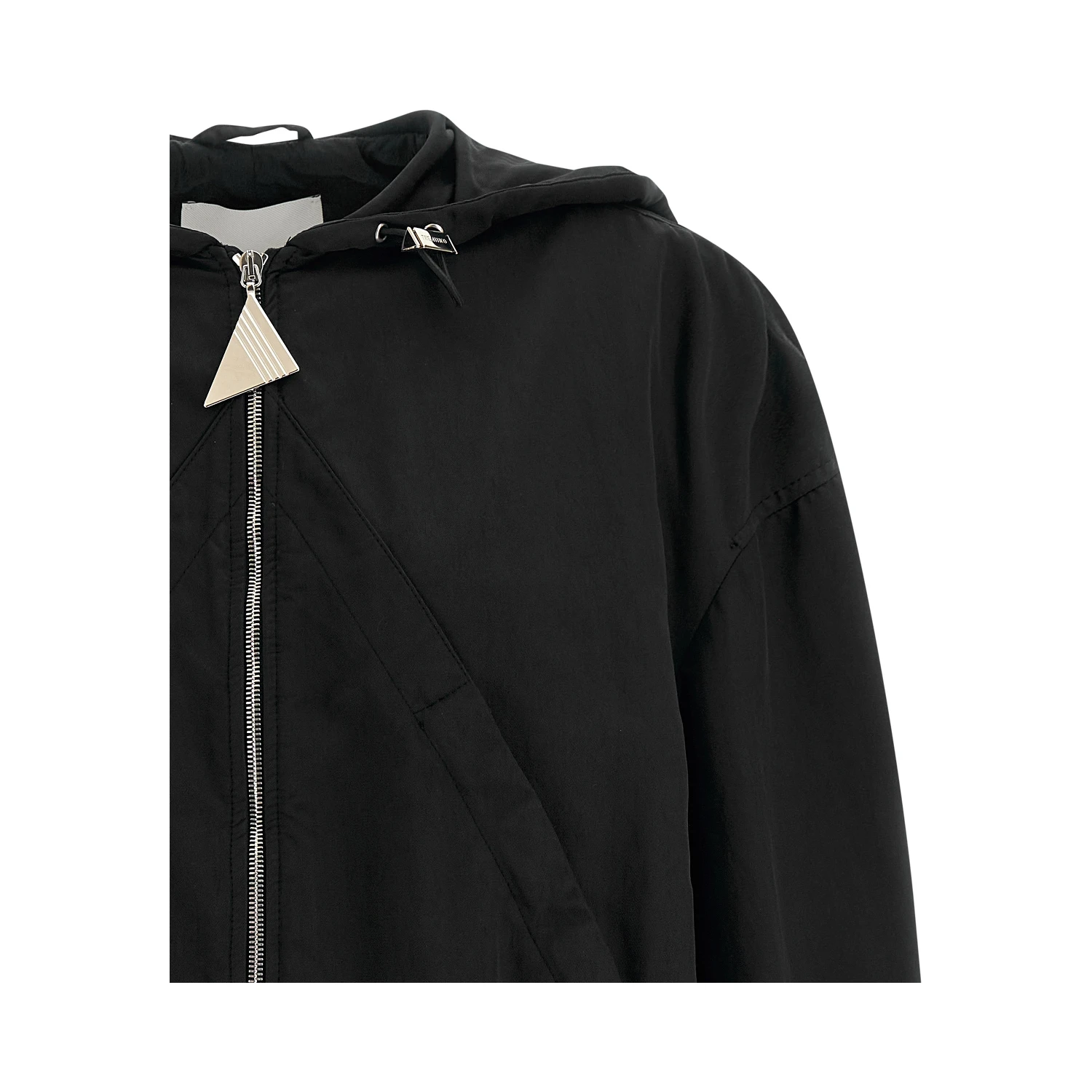 Black Polyester Bomber