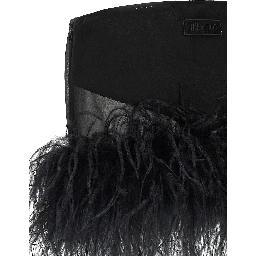 Black Polyester Long Skirt