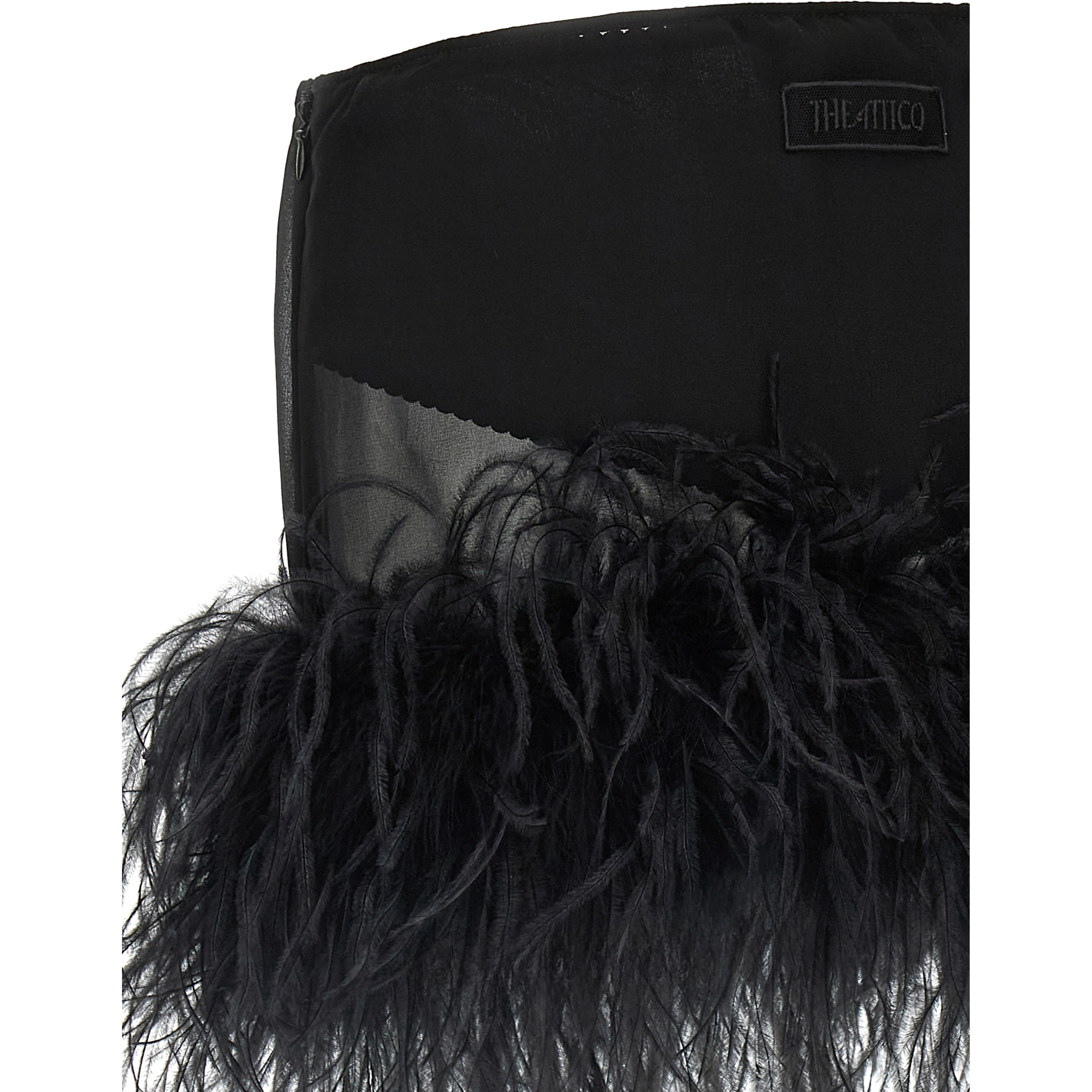 Black Polyester Long Skirt