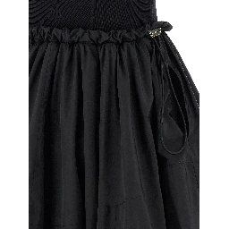 Black Polyamide Short Dress