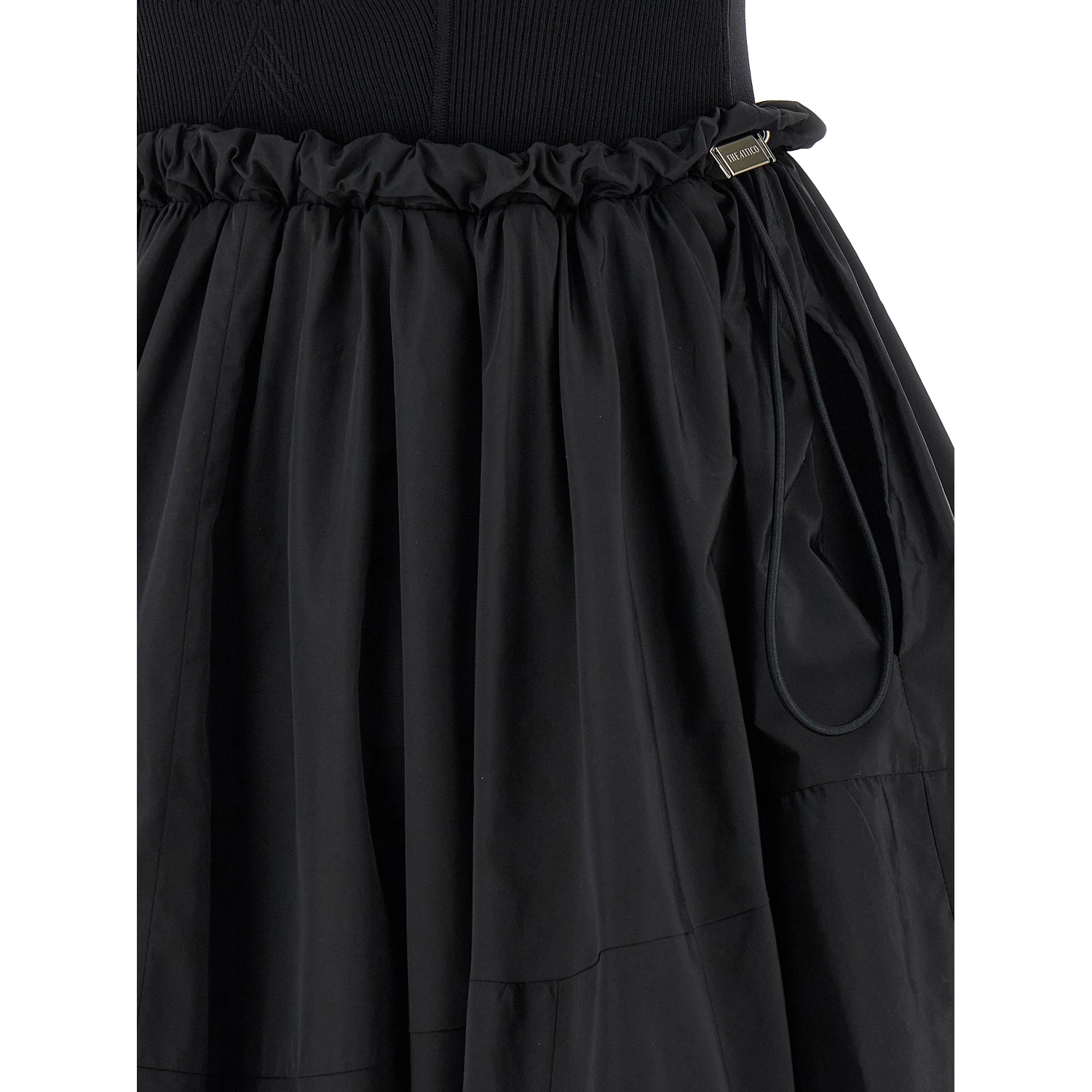 Black Polyamide Short Dress