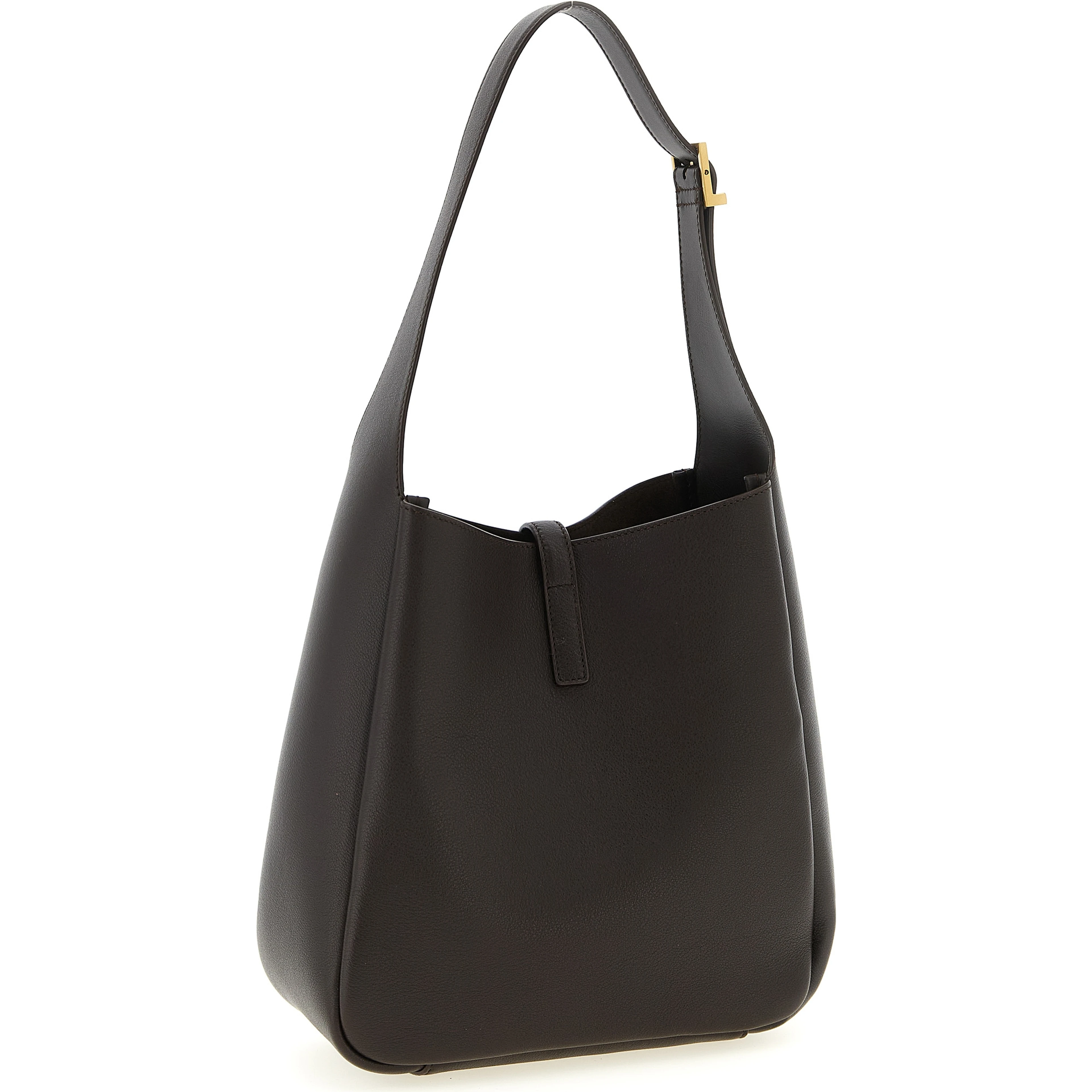 Brown Calfskin Shoulder Bag