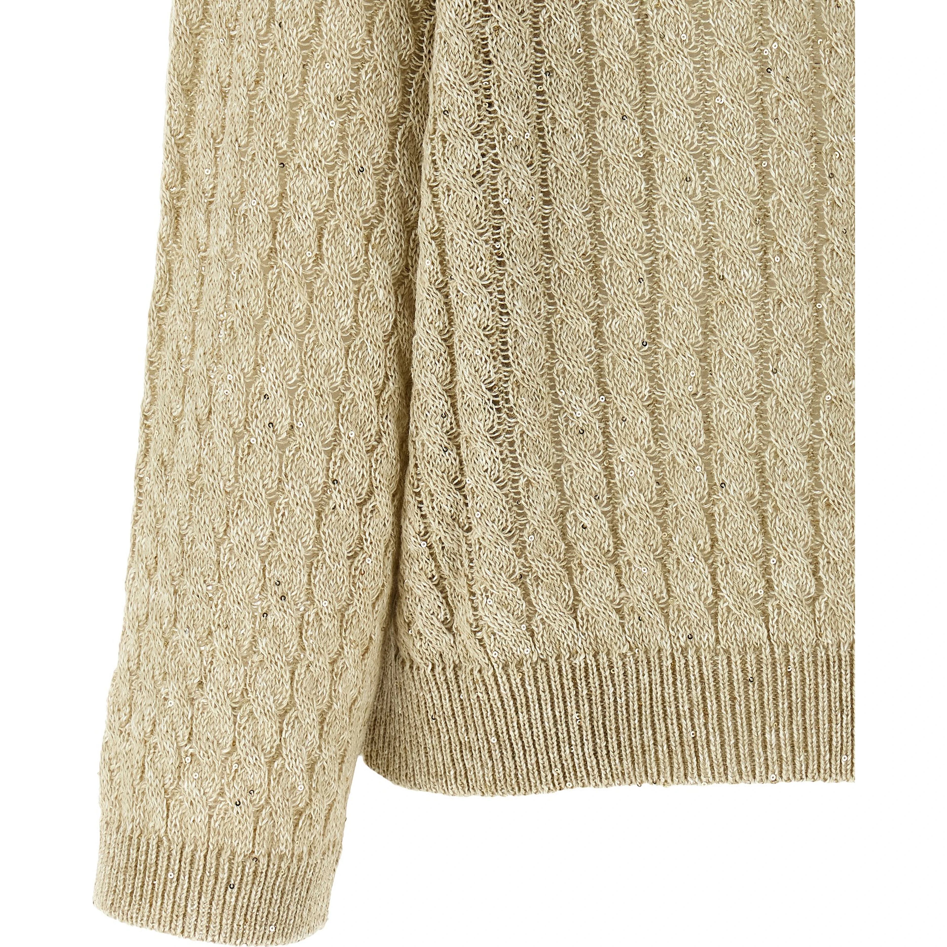 Beige Linen Cardigan