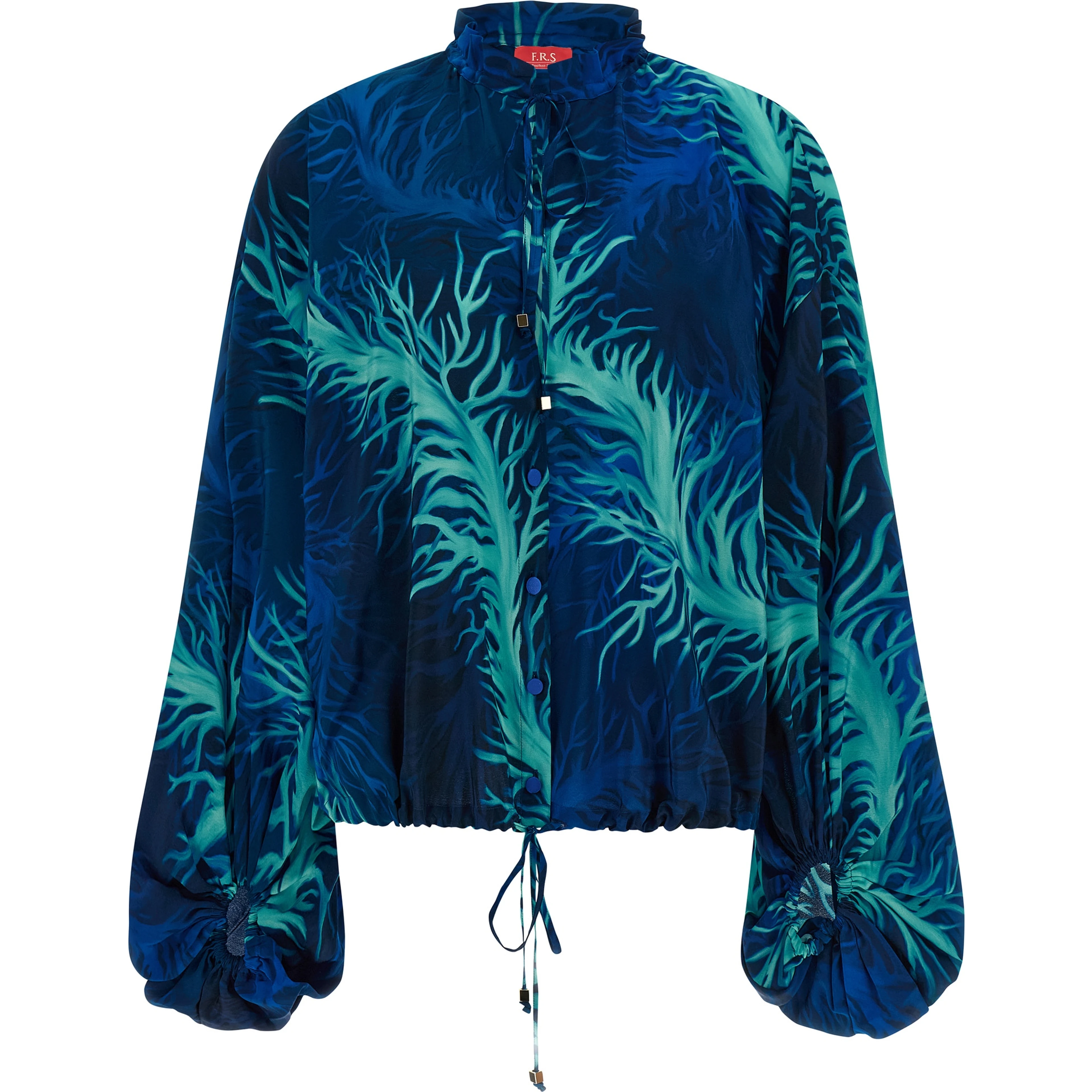 Blue Silk Blouse