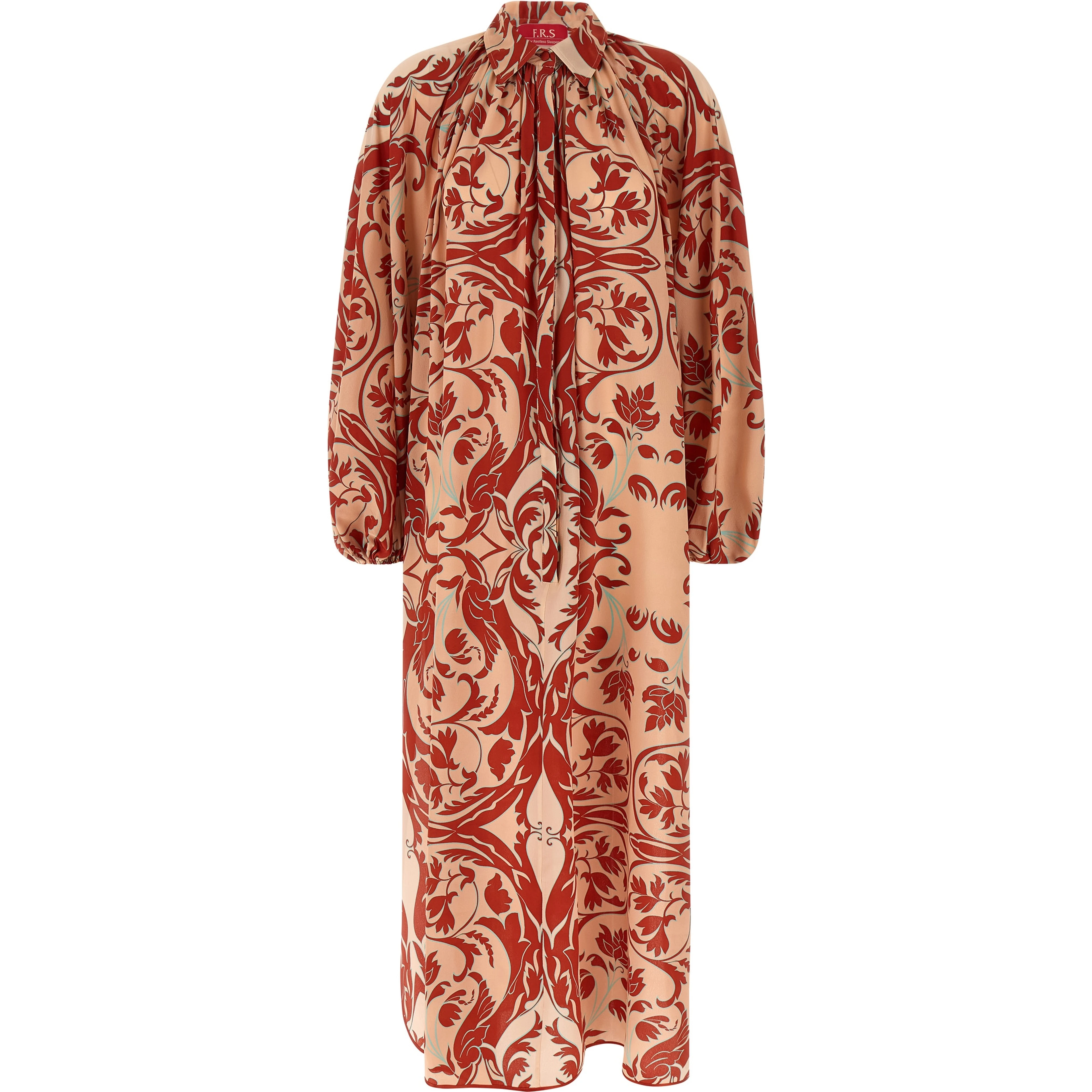 Multicolor Silk Long Dress