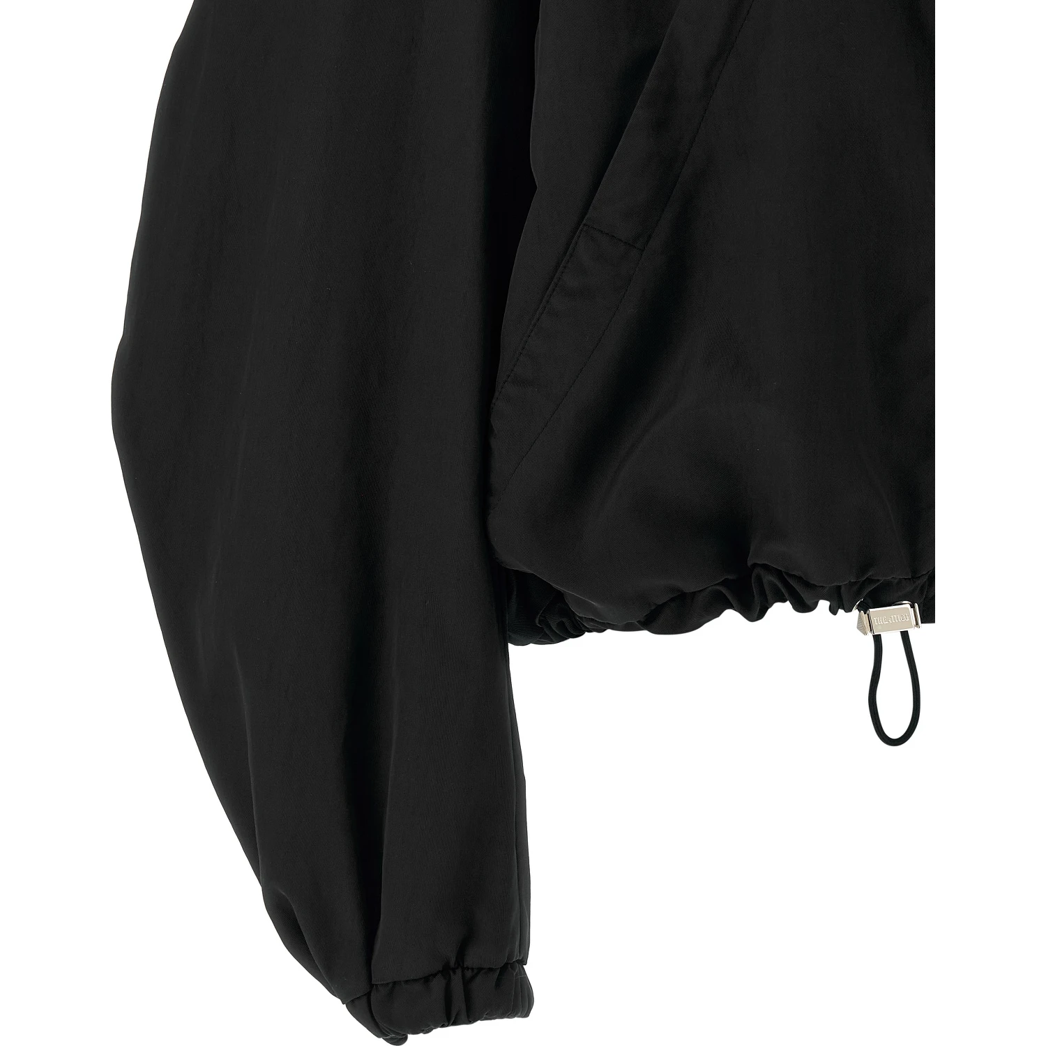Black Polyester Bomber
