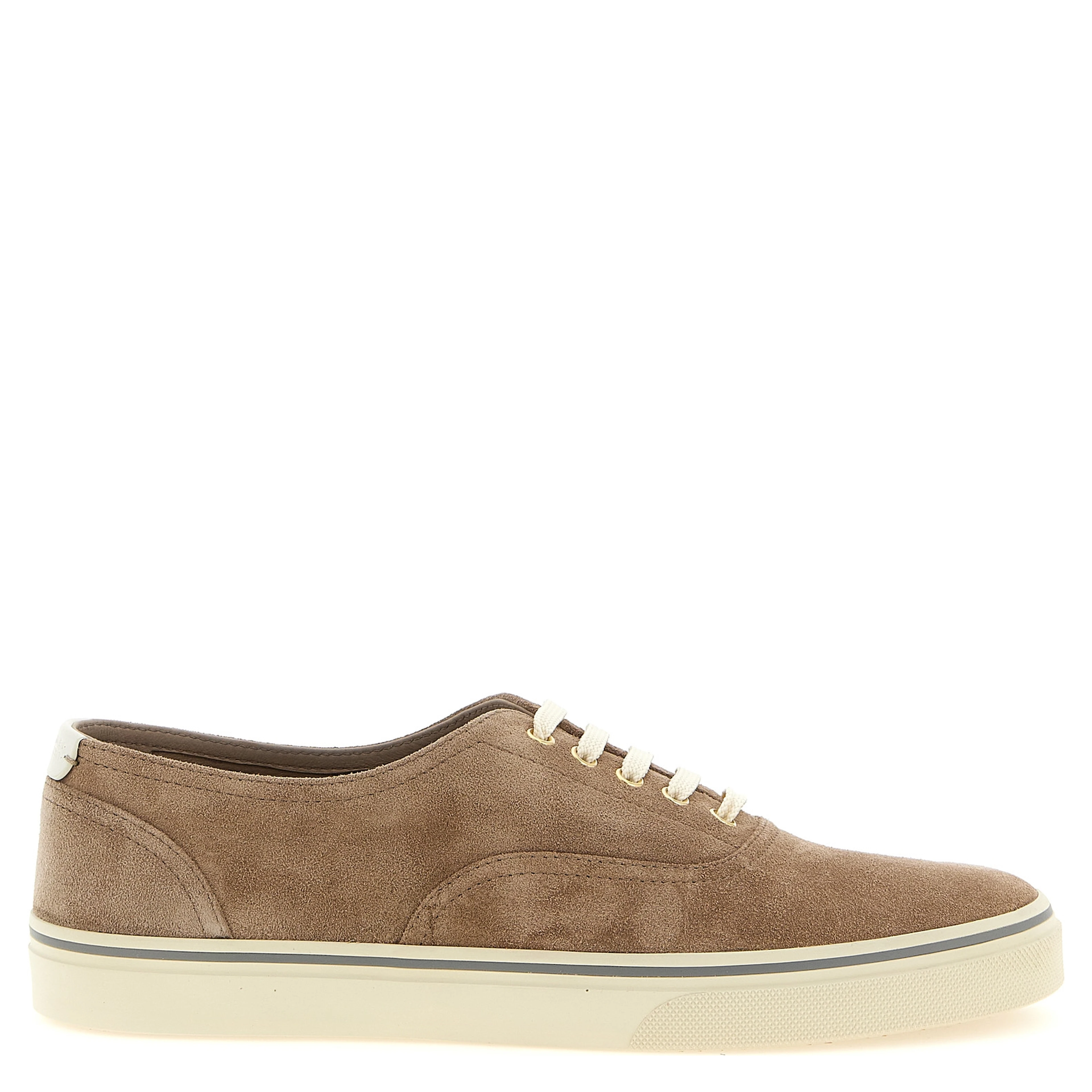 Beige Calfskin Low Top Sneakers