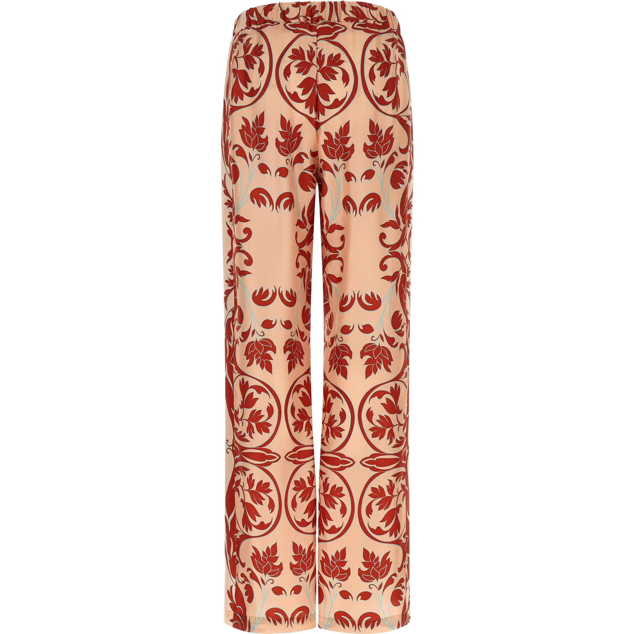 Multicolor Silk Casual Pants