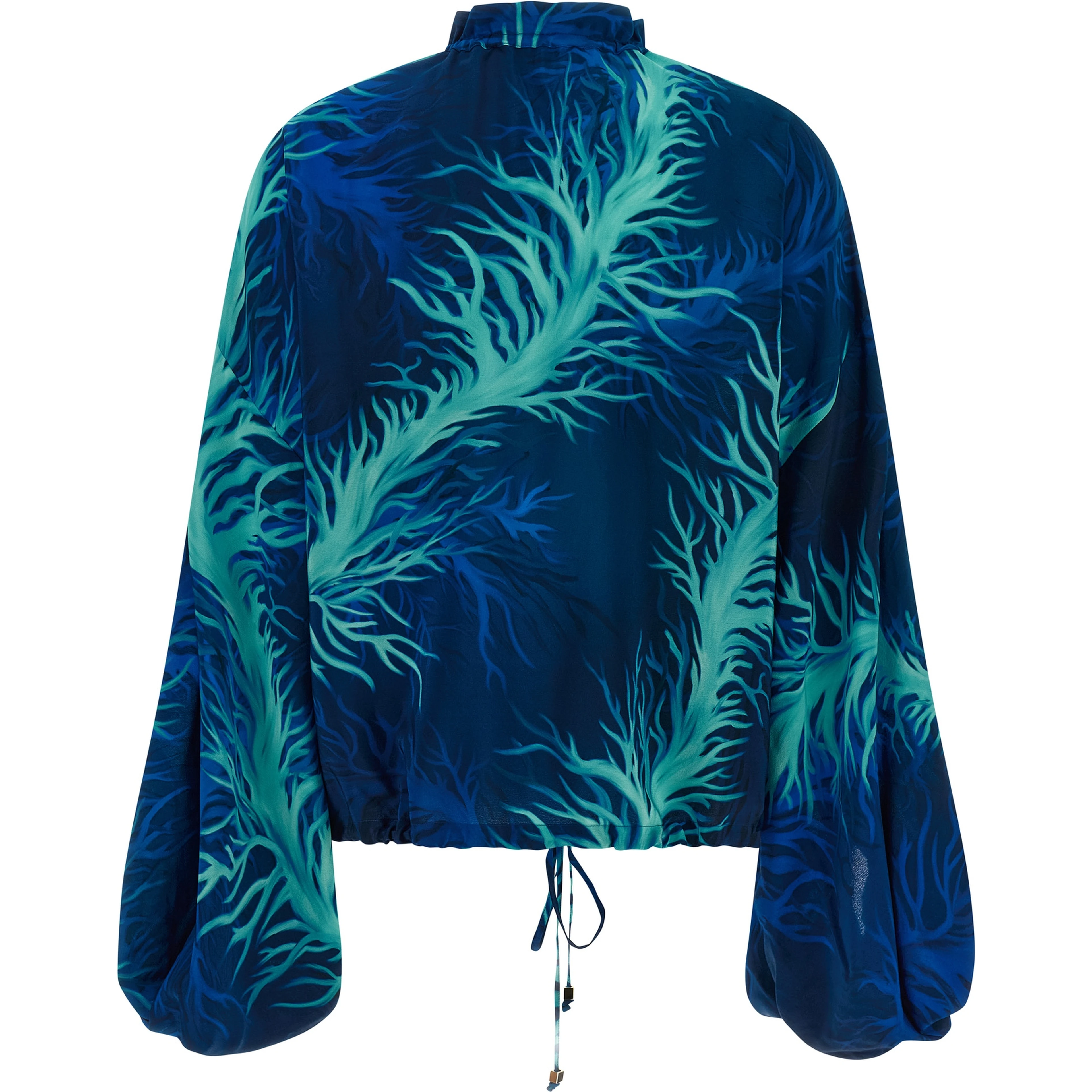 Blue Silk Blouse
