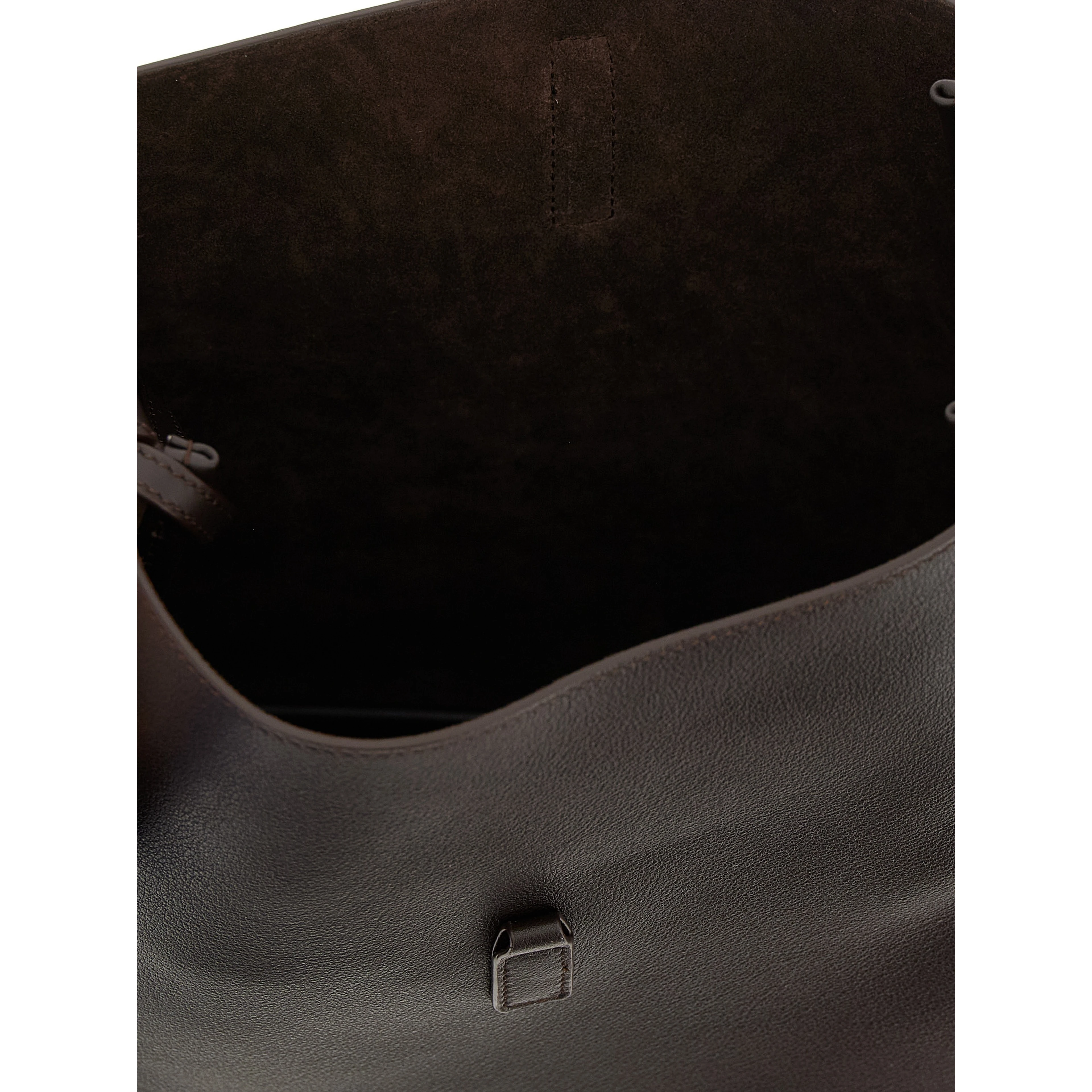 Brown Calfskin Shoulder Bag