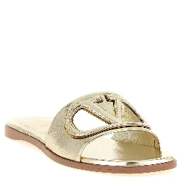Gold Calfskin Slides