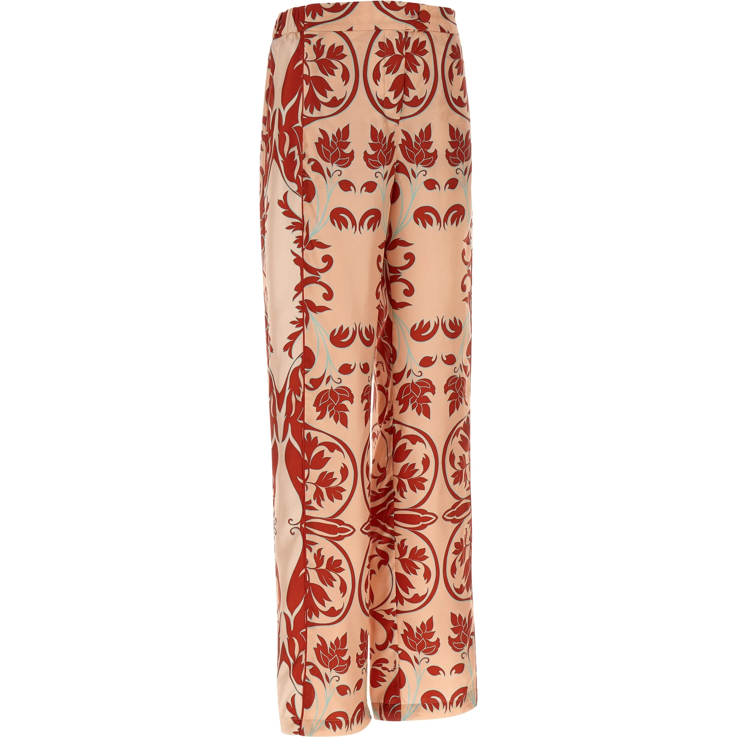 Multicolor Silk Casual Pants