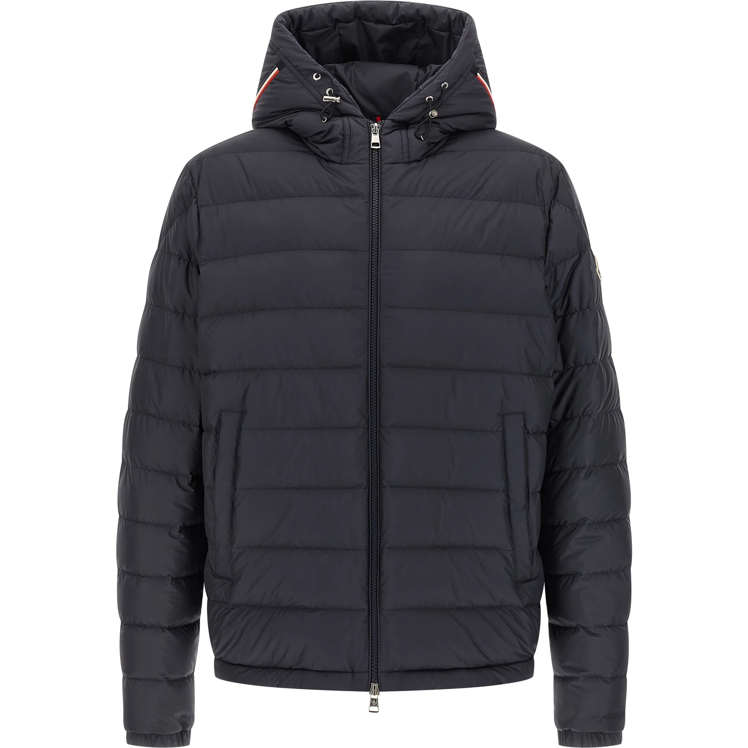 Blue Polyester Full-Length Jacket