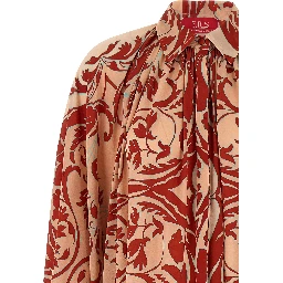 Multicolor Silk Long Dress