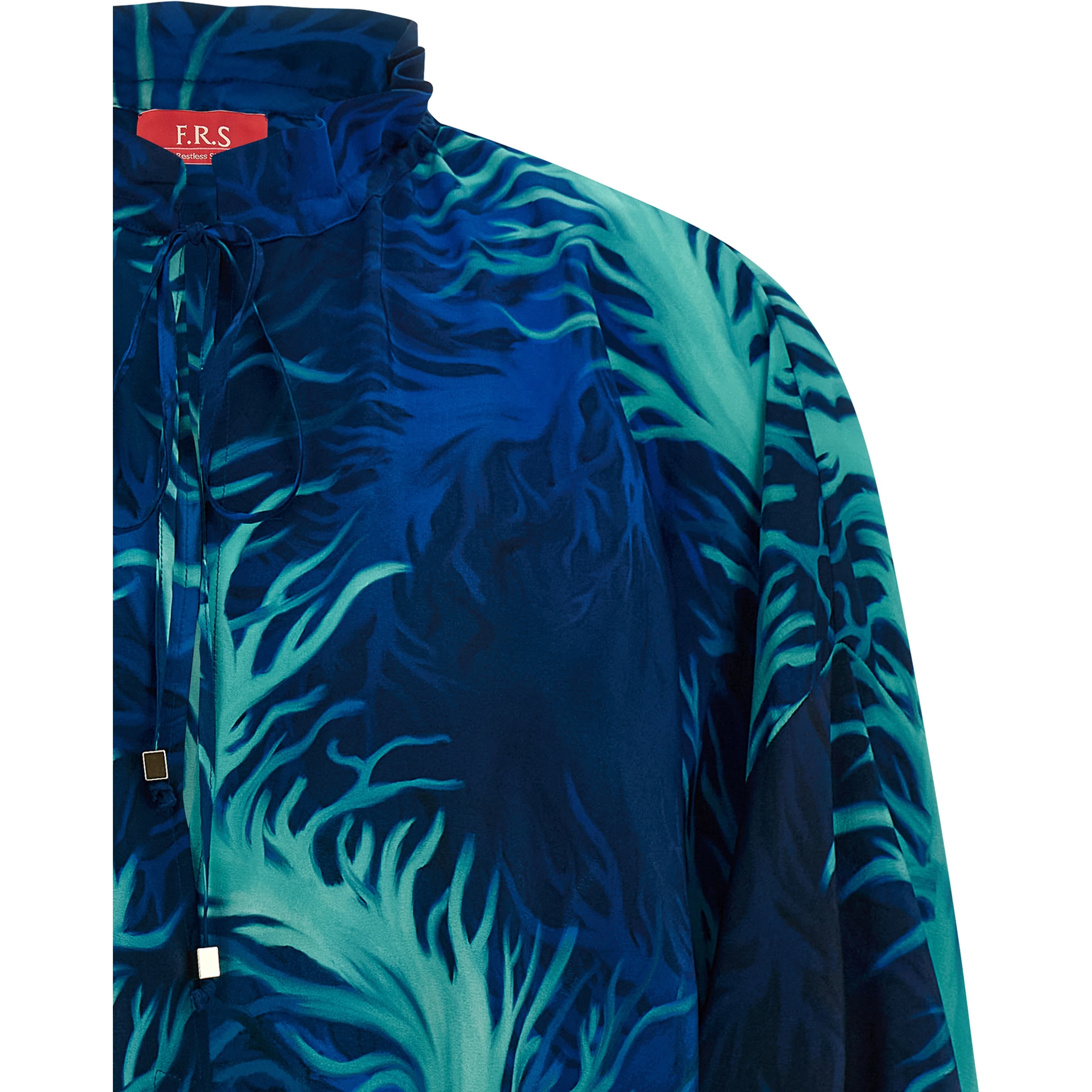 Blue Silk Blouse