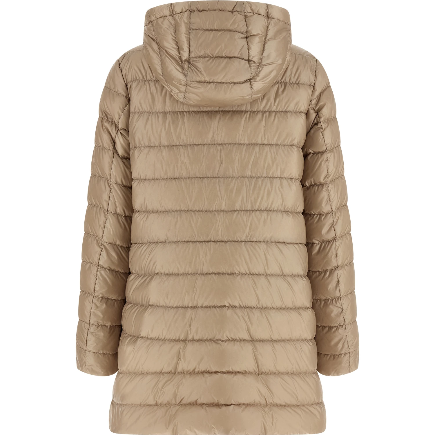 Beige Polyamide Full-Length Jacket