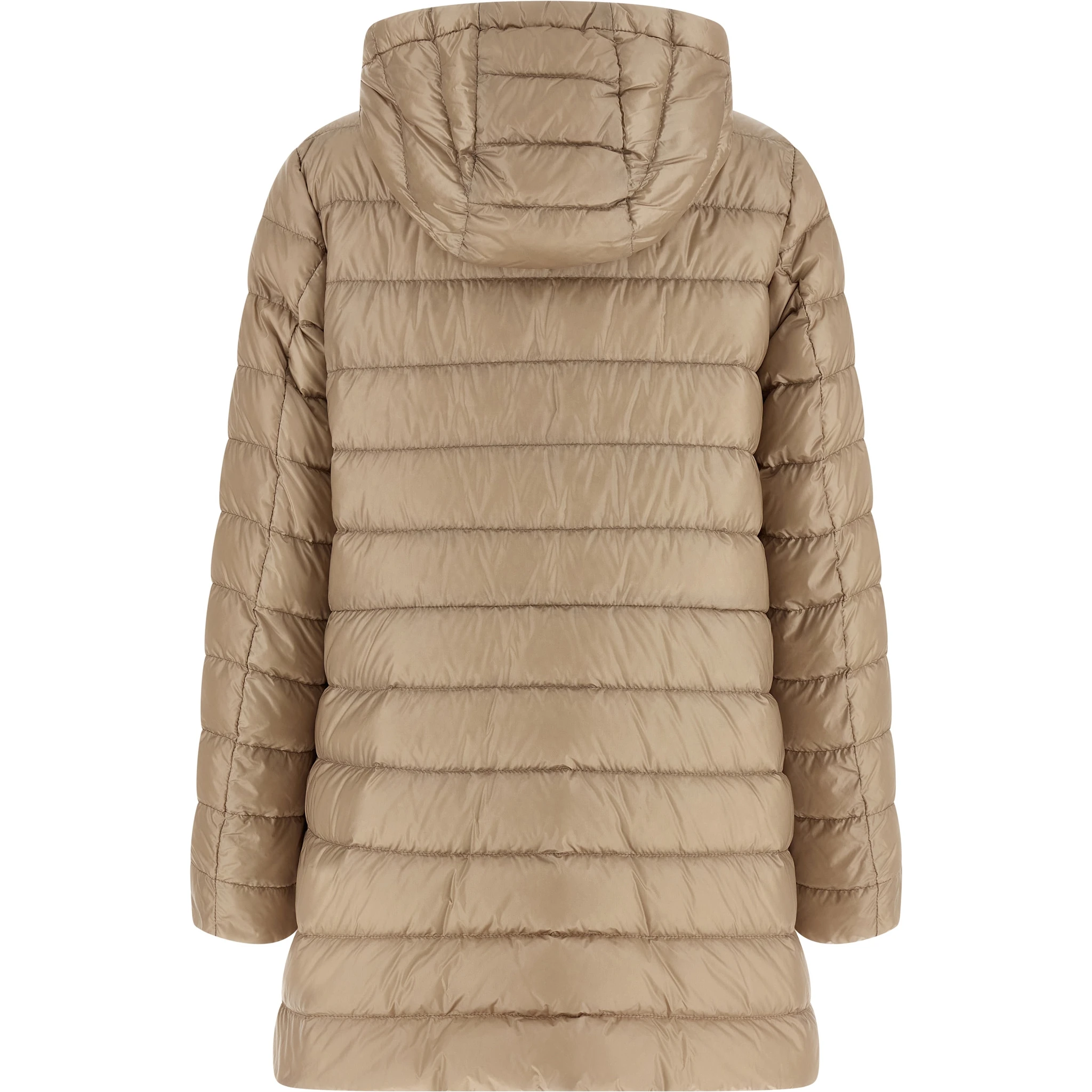 Beige Polyamide Full-Length Jacket