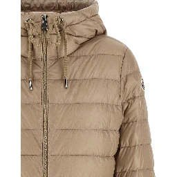 Beige Polyamide Full-Length Jacket