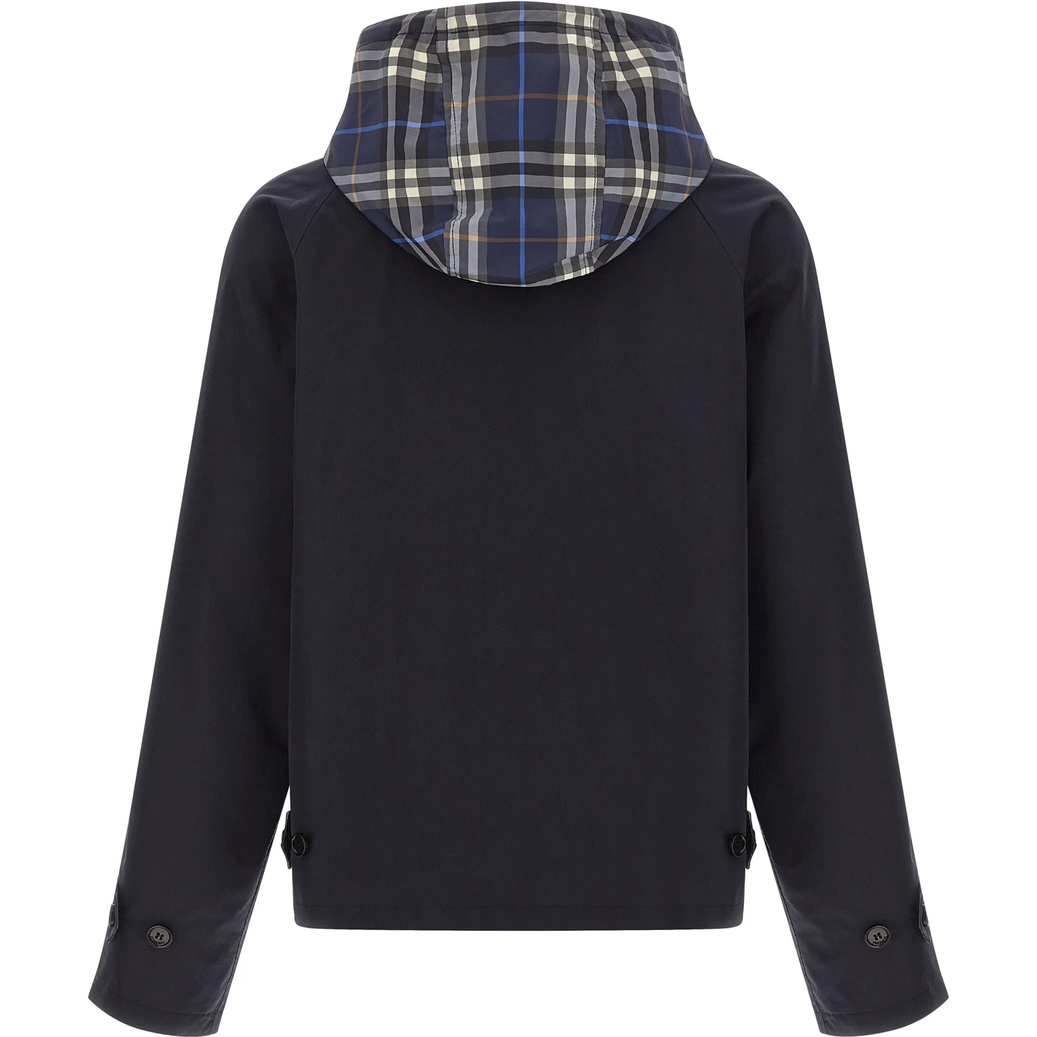 Blue Cotton Full-Length Jacket