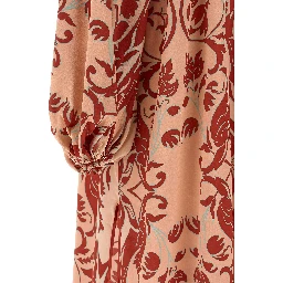Multicolor Silk Long Dress