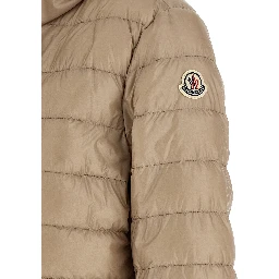 Beige Polyamide Full-Length Jacket