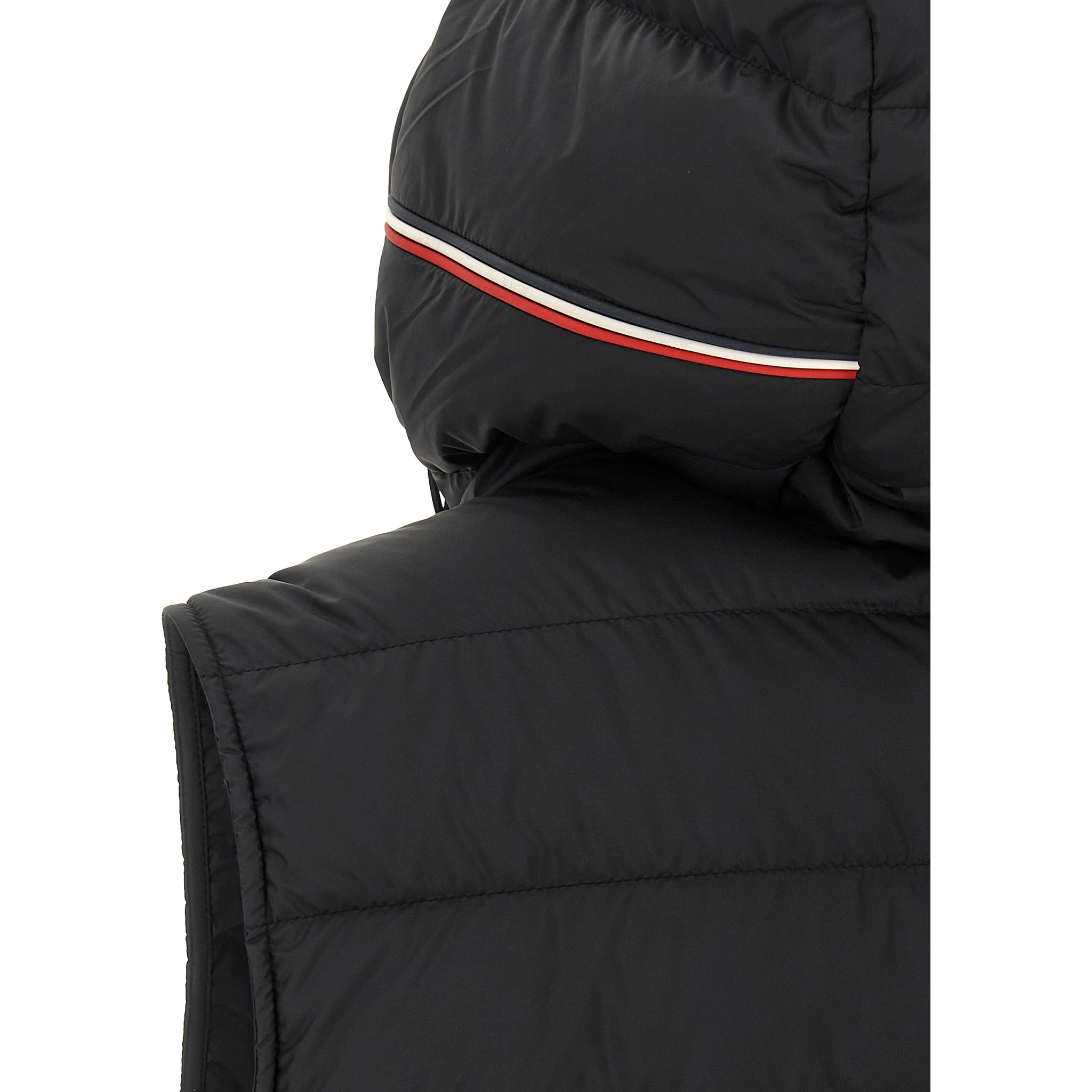 Black Polyester Sleeveless Jacket