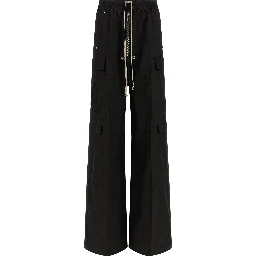 Black Cotton Cargo Pants