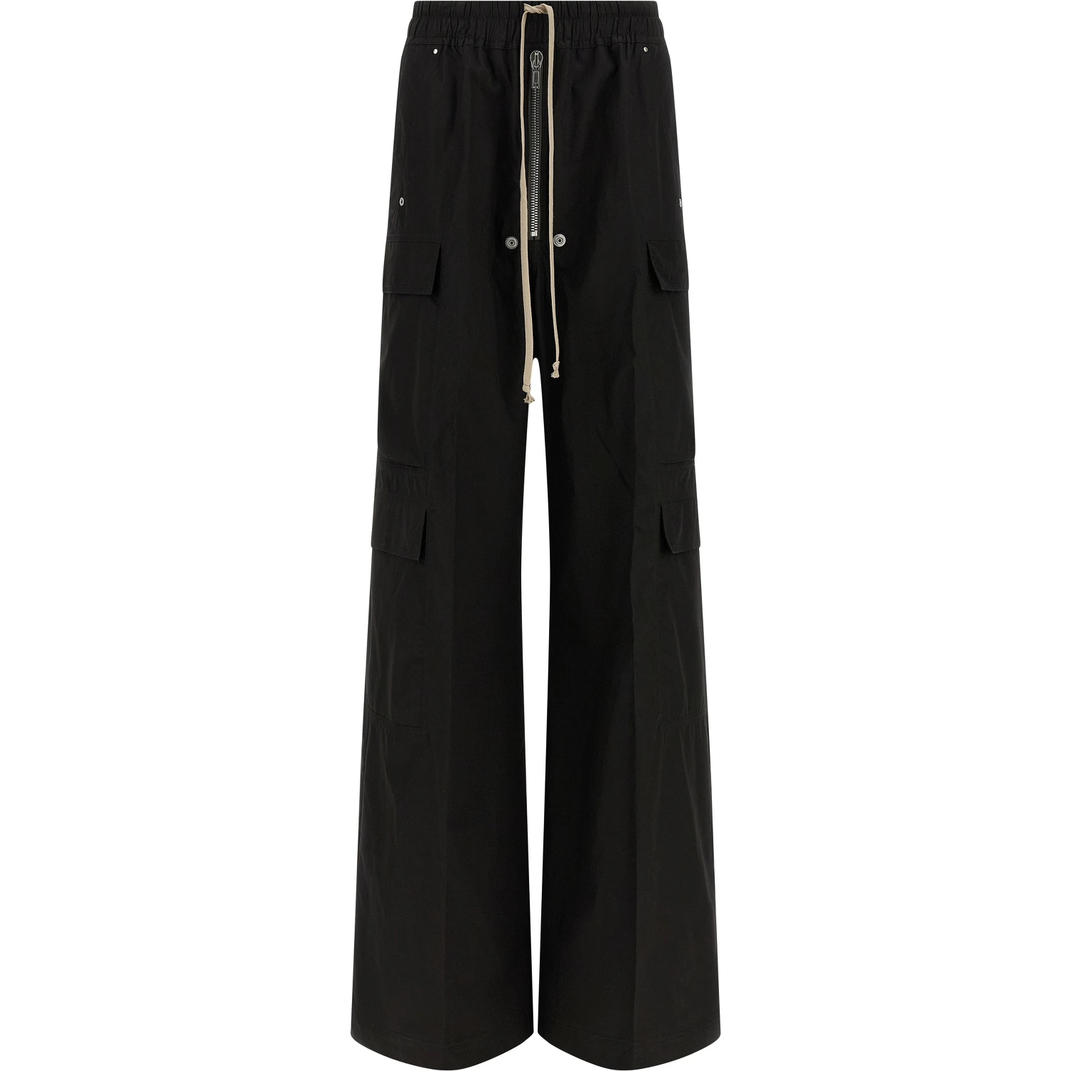 Black Cotton Cargo Pants