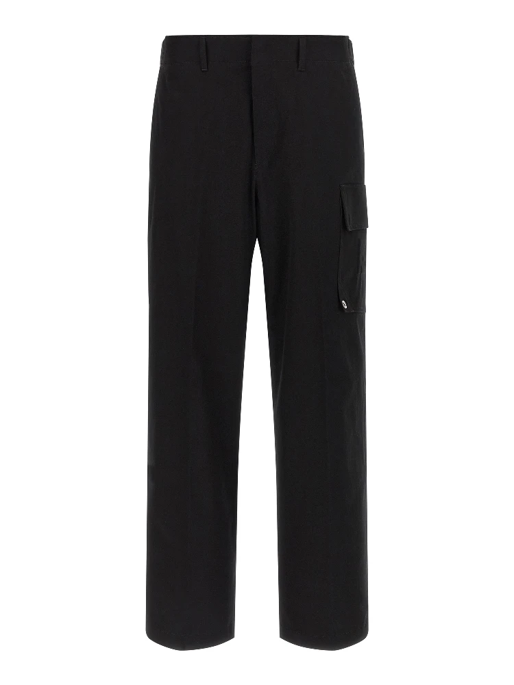 Black Cotton Cargo Pants