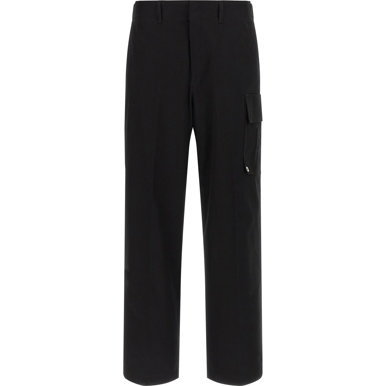 Black Cotton Cargo Pants